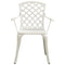 Tuinstoelen 4 st gietaluminium wit