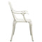Tuinstoelen 4 st gietaluminium wit