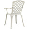 Tuinstoelen 4 st gietaluminium wit