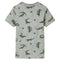 Kindershirt 116 gemleerd lichtkaki