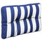 Palletkussen gestreept 60x40x12 cm stof blauw en wit