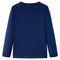 Kindershirt met lange mouwen beren en landschapprint 140 marineblauw