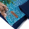 Kindershirt met lange mouwen beren en landschapprint 140 marineblauw
