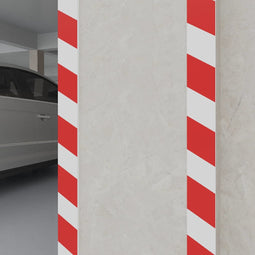 Muurbeschermers 6 st 50x20x2 cm EVA-schuim rood en wit