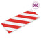 Muurbeschermers 6 st 50x20x2 cm EVA-schuim rood en wit