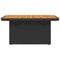 Tuintafel 90x55x71 cm poly rattan en massief acaciahout zwart