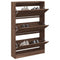 Schoenenkast 80x21x125,5 cm bewerkt hout bruineikenkleurig