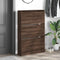 Schoenenkast 80x21x125,5 cm bewerkt hout bruineikenkleurig