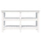 Werkbank 142,5x50x80 cm massief grenenhout wit