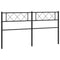 Hoofdbord 160 cm metaal zwart