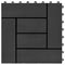 Terrastegels 30x30 cm HKC 1 m zwart 11 st