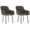 Eetkamerstoelen 2 st fluweel donkergrijs