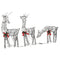 Kerstversiering rendierfamilie 90 LED's rattan warmwit