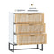 Dressoir 60x30x75 cm bewerkt hout wit