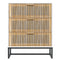 Dressoir 60x30x75 cm bewerkt hout wit