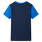 Kindershirt 128 blauw en marineblauw