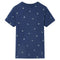 Kindershirt 128 donkerblauw