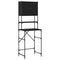 Wasmachinekast 67x48x194 cm bewerkt hout zwart