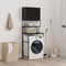 Wasmachinekast 67x48x194 cm bewerkt hout zwart