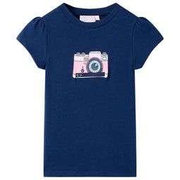 Kindershirt 92 marineblauw