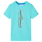 Kindershirt met korte mouwen 116 zeeblauw