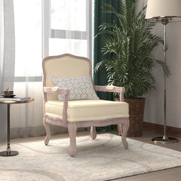 Fauteuil 64x64x90 cm linnen beige