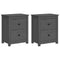 Nachtkastjes 2 st 50x35x61,5 cm massief grenenhout grijs
