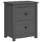 Nachtkastjes 2 st 50x35x61,5 cm massief grenenhout grijs