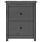 Nachtkastjes 2 st 50x35x61,5 cm massief grenenhout grijs