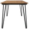 Tuintafel met haarspeldpoten 140x80x75 cm massief acaciahout