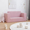 Kinderslaapbank 2-zits zacht pluche roze
