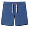 Kindershorts met trekkoord 140 gemleerd donkerblauw