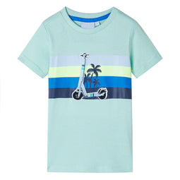 Kindershirt 128 lichtmintkleurig