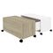 Salontafel 75x75x38 cm spaanplaat wit en sonoma eikenkleurig