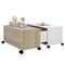 Salontafel 75x75x38 cm spaanplaat wit en sonoma eikenkleurig
