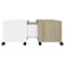 Salontafel 75x75x38 cm spaanplaat wit en sonoma eikenkleurig