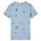 Kindershirt 140 gemleerd blauw