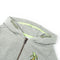 Kindervest met capuchon en rits 92 gemleerd lichtkaki