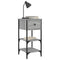 Nachtkastjes 2 st 34x36x70 cm bewerkt hout grijs sonoma eiken