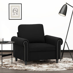 Fauteuil 60 cm fluweel zwart