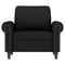 Fauteuil 60 cm fluweel zwart