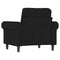 Fauteuil 60 cm fluweel zwart