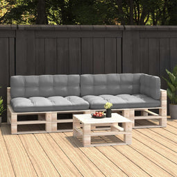 Bankkussens pallet 5 st grijs