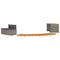 Spa-ombouw poly rattan en massief acaciahout grijs