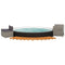 Spa-ombouw poly rattan en massief acaciahout grijs