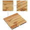 Terrastegels 10 st 30x30 cm massief teakhout verticaal patroon