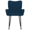 Eetkamerstoelen 2 st fluweel blauw