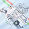 Kindershirt busjesprint 104 lichtblauw