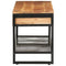 Schoenenbankje 110x35x45 cm massief acaciahout en ijzer