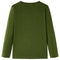 Kindershirt met lange mouwen helmprint 140 donkerkakikleurig